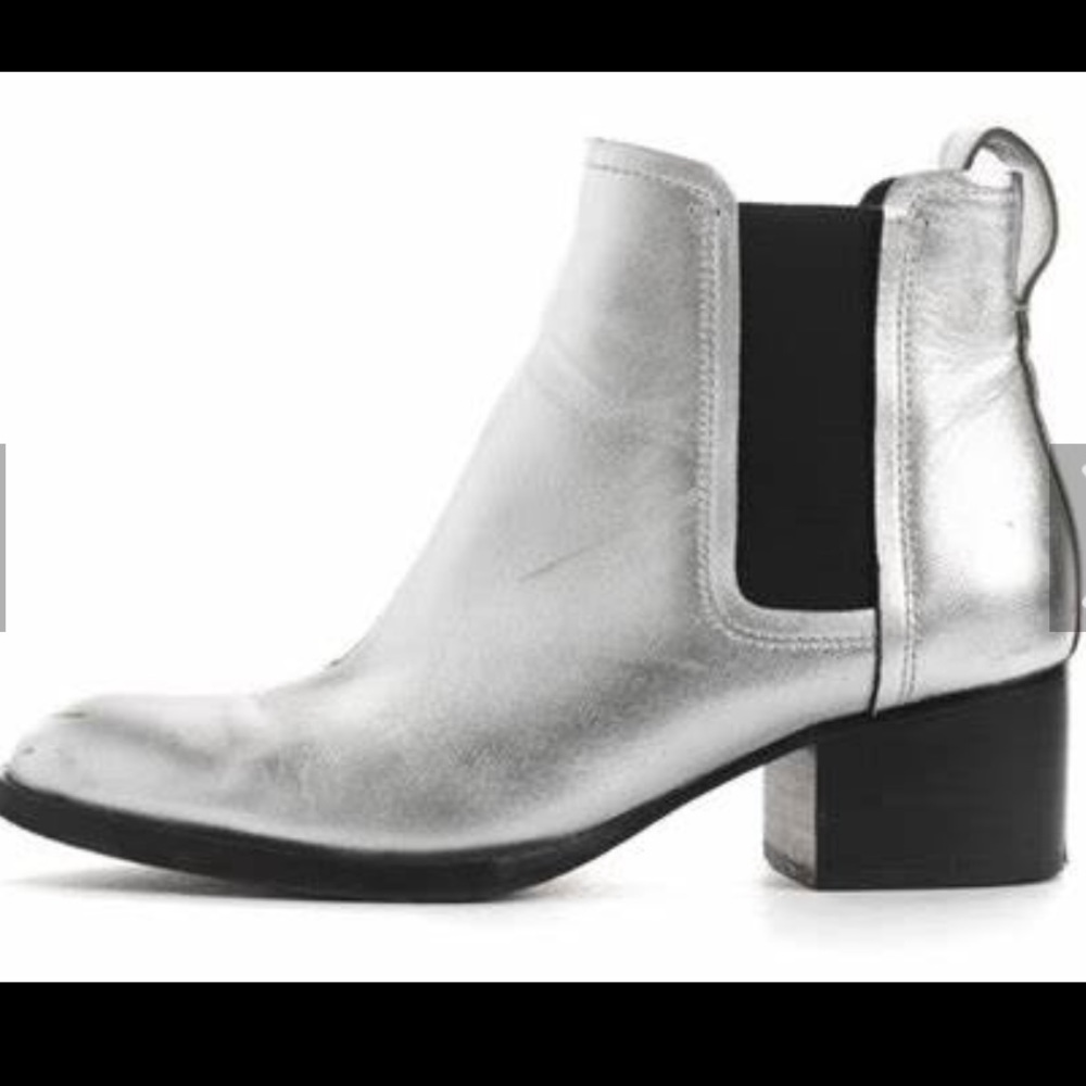 rag and bone silver leather boots